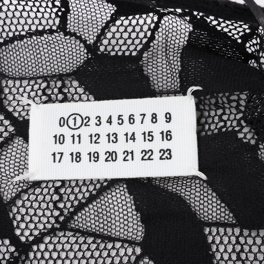 Maison Margiela Black Blazer with Lace Overlay, Size 40