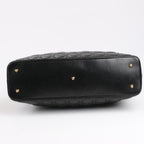 Dior Lady Dior Large Cannage Leather 2Way Handbag in Black