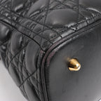 Dior Lady Dior Large Cannage Leather 2Way Handbag in Black