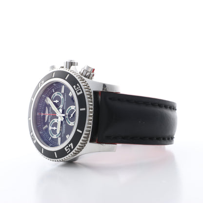 Breitling Superocean A73310 1322371 SS & Rubber QZ Black Dial Watch