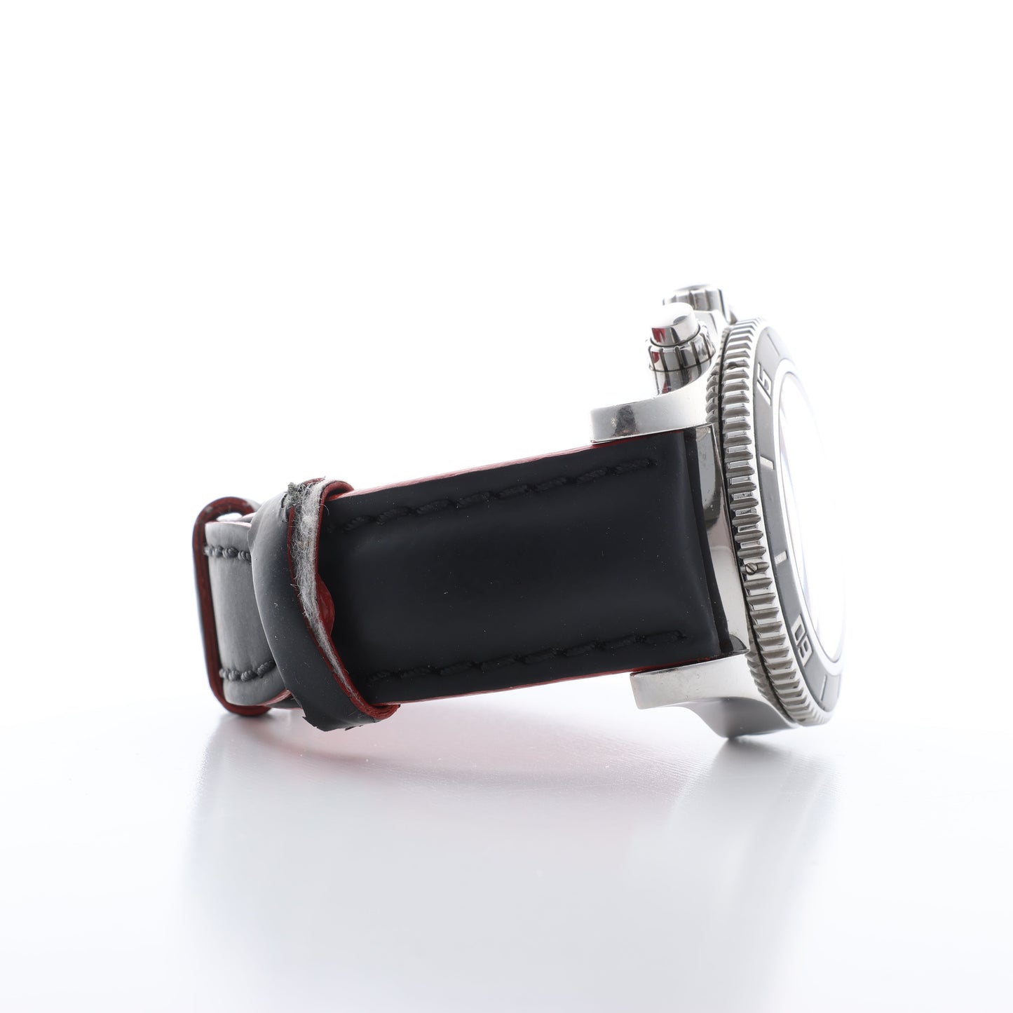 Breitling Superocean A73310 1322371 SS & Rubber QZ Black Dial Watch