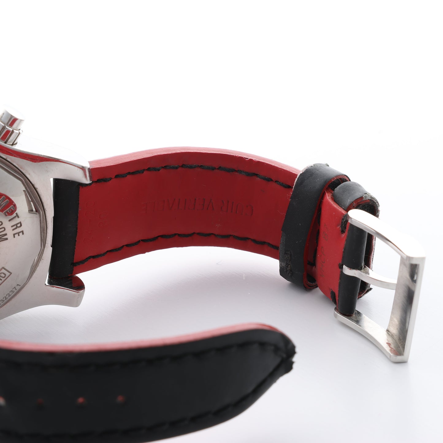 Breitling Superocean A73310 1322371 SS & Rubber QZ Black Dial Watch