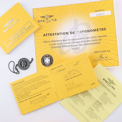 Breitling Superocean A73310 1322371 SS & Rubber QZ Black Dial Watch