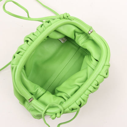 Bottega Veneta Mini The Pouch Leather Crossbody bag in Acid Green