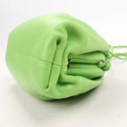 Bottega Veneta Mini The Pouch Leather Crossbody bag in Acid Green