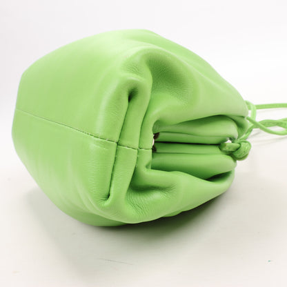 Bottega Veneta Mini The Pouch Leather Crossbody bag in Acid Green