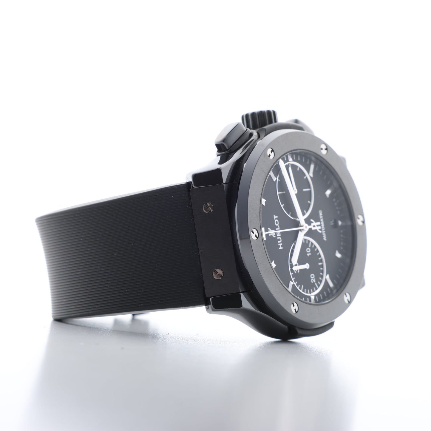 Montre Hublot Classic Fusion Black Magic 521.CM.1171.RX 1417718 Ti &amp; CE &amp; caoutchouc AT Cadran Noir