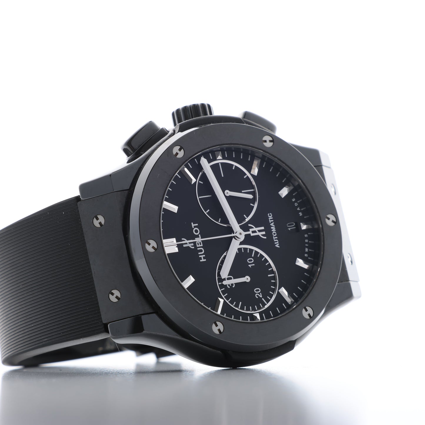 Montre Hublot Classic Fusion Black Magic 521.CM.1171.RX 1417718 Ti &amp; CE &amp; caoutchouc AT Cadran Noir