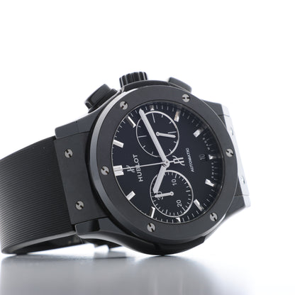 Montre Hublot Classic Fusion Black Magic 521.CM.1171.RX 1417718 Ti &amp; CE &amp; caoutchouc AT Cadran Noir