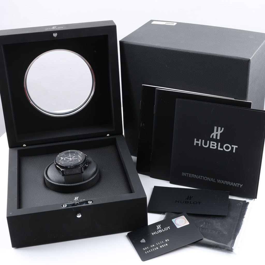 Hublot Classic Fusion Black magic 521.CM.1171.RX 1417718 Ti & CE & rubber AT Black Dial Watch