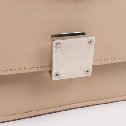Celine Case Flap Leather Chain Shoulder Bag in Beige