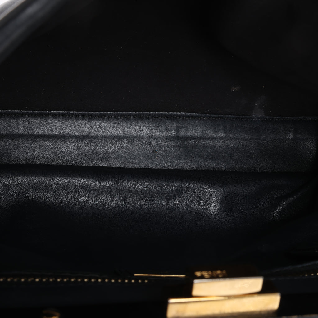 Bolso de piel Fendi Peekaboo Regular Selleria en Greige 8BN290