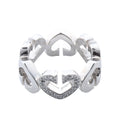 Cartier C Heart Diamond Ring 750(WG) 8.0g, Size 47 EU