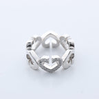 Cartier C Heart Diamond Ring 750(WG) 8.0g, Size 47 EU