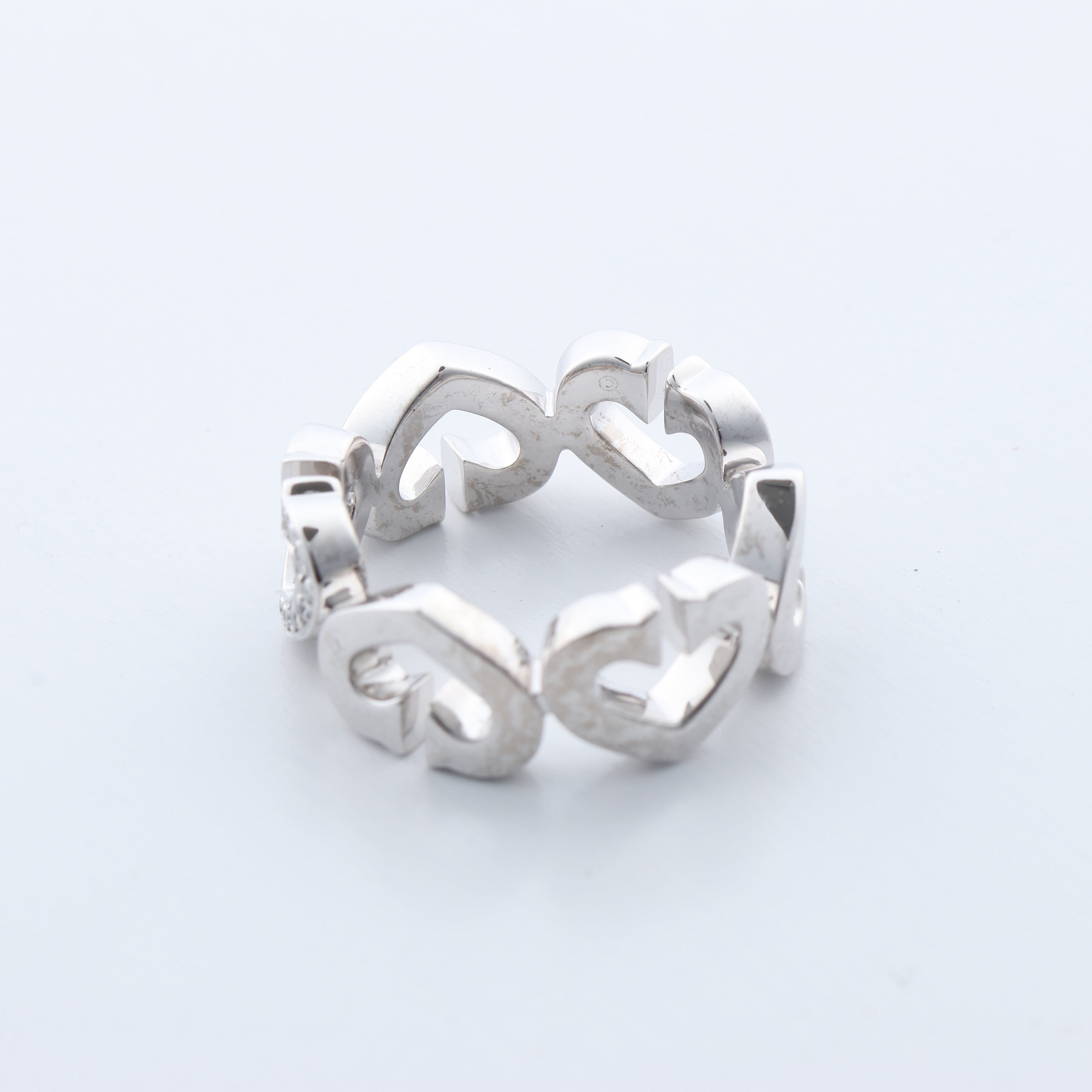 Cartier C Heart Diamond Ring 750(WG) 8.0g, Size 47 EU