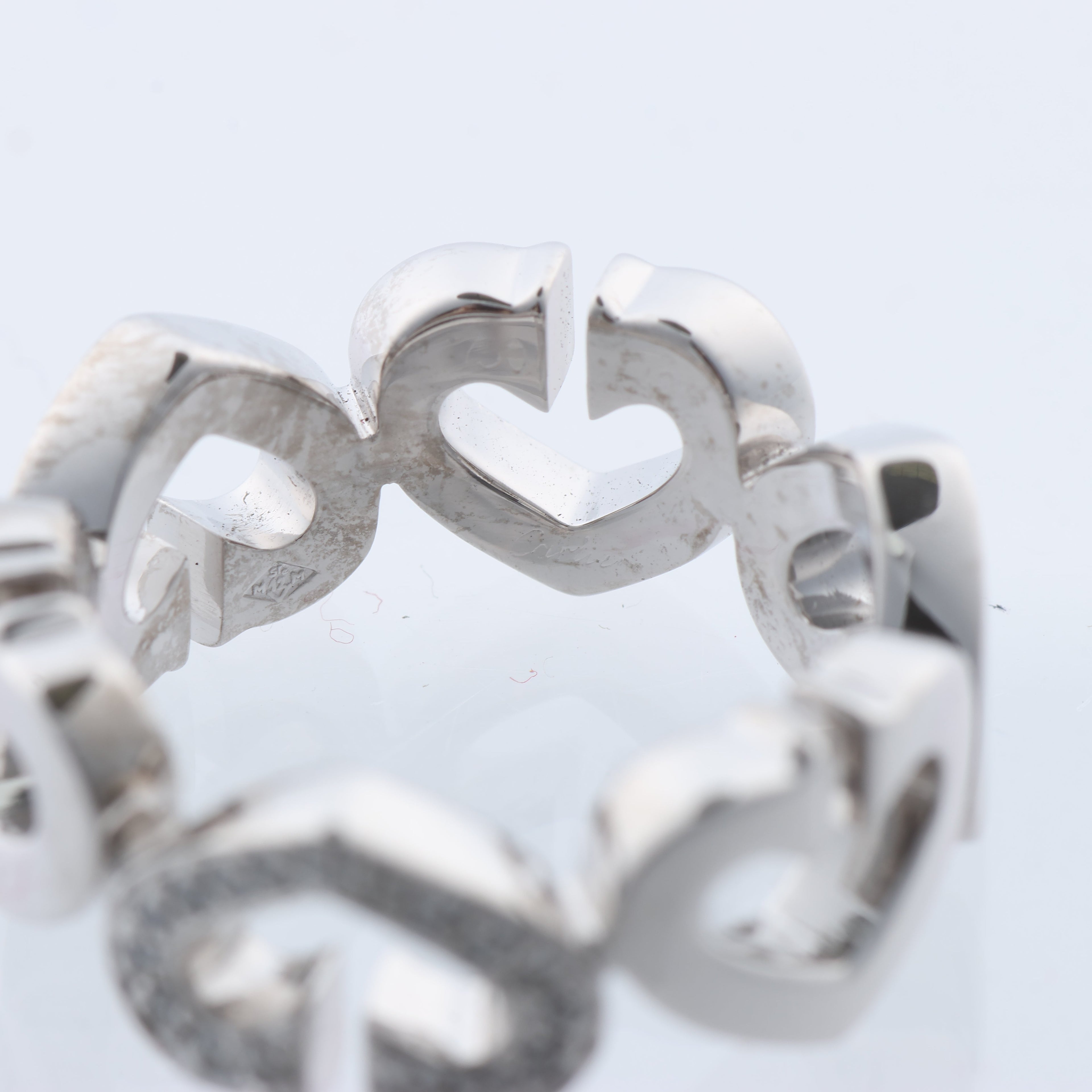 Cartier C Heart Diamond Ring 750(WG) 8.0g, Size 47 EU