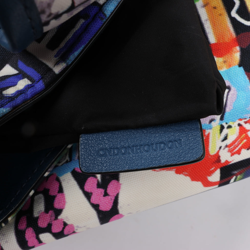 Burberry Graffiti Logo Printed Messenger Bag Multicolor