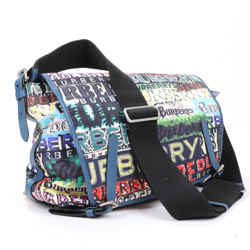 Bolso bandolera multicolor con estampado de logotipo de grafiti de Burberry