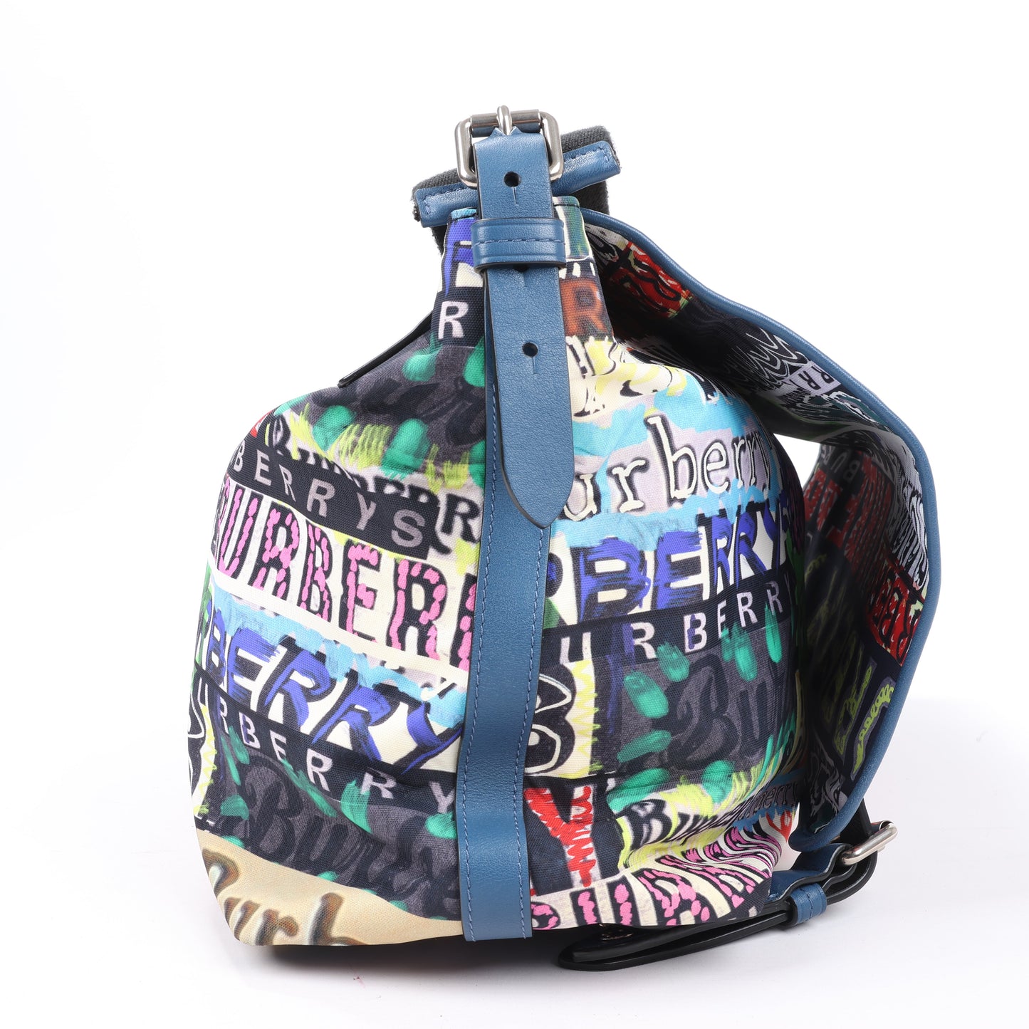Burberry Graffiti Logo Printed Messenger Bag Multicolor