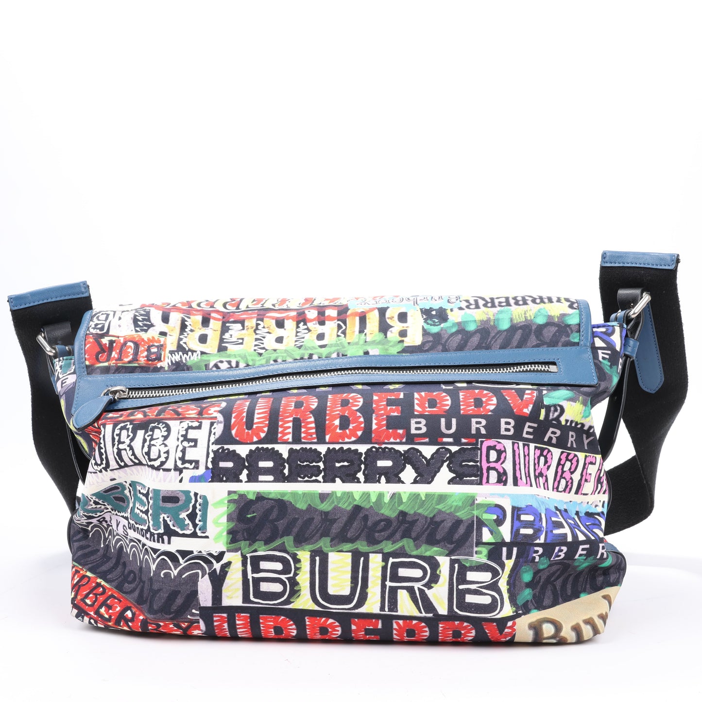 Burberry Graffiti Logo Printed Messenger Bag Multicolor