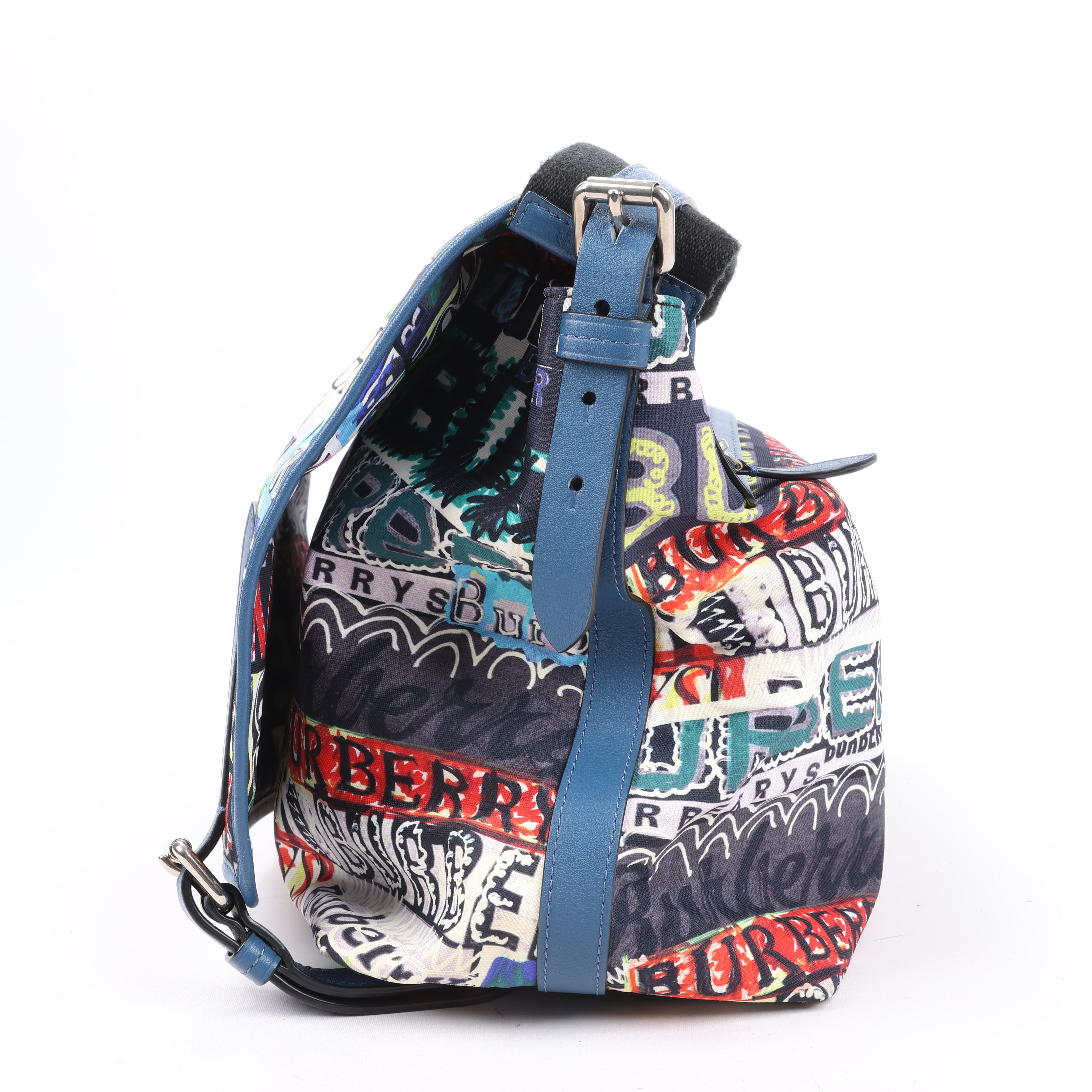 Burberry Graffiti Logo Printed Messenger Bag Multicolor