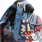 Burberry Graffiti Logo Printed Messenger Bag Multicolor