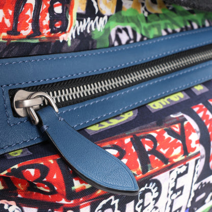 Burberry Graffiti Logo Printed Messenger Bag Multicolor