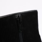 Salvatore Ferragamo Gancini Leather & Suede Ankle Boots in Black, Size 4.5 US