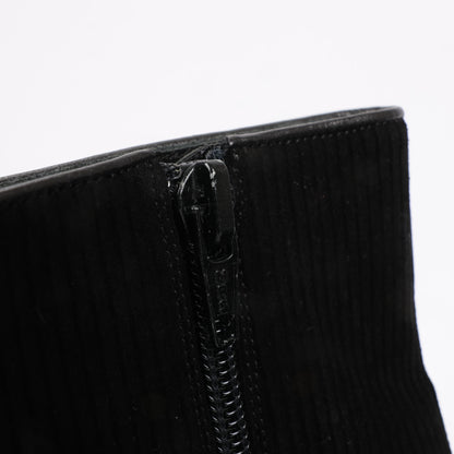 Bottines Ferragamo Gancini en cuir et daim noir, pointure 4,5 US