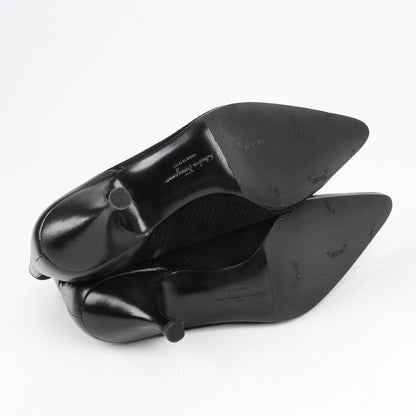 Bottines Ferragamo Gancini en cuir et daim noir, pointure 4,5 US