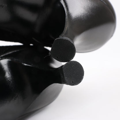 Bottines Ferragamo Gancini en cuir et daim noir, pointure 4,5 US