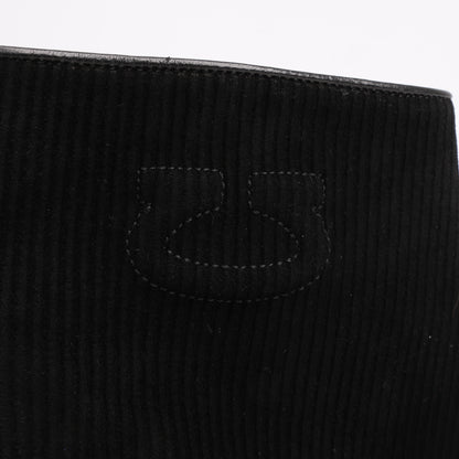 Bottines Ferragamo Gancini en cuir et daim noir, pointure 4,5 US