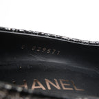 Chanel Coco Mark Leather Heels Black × Silver G29571, Size 36 EU