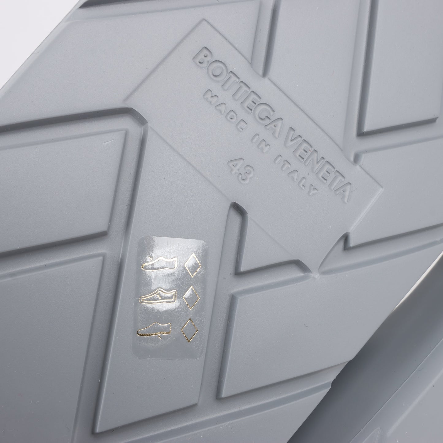 Bottega Veneta Rubber Band Sandals in Grey, Size 43 EU