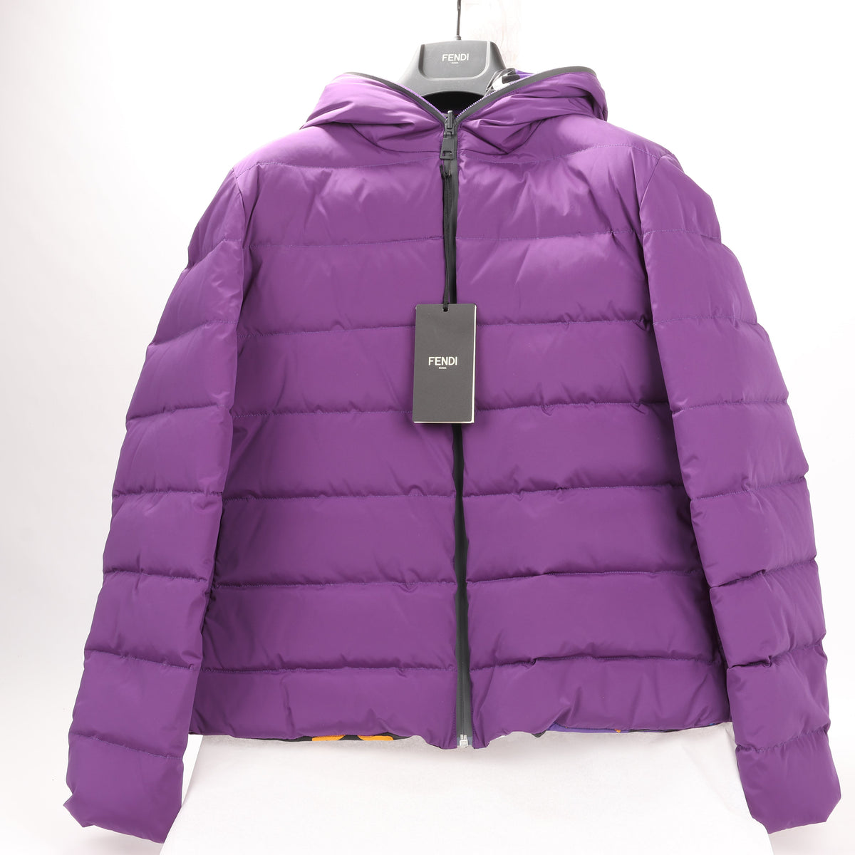 Fendi Purple Puffer Jacket, Size 44