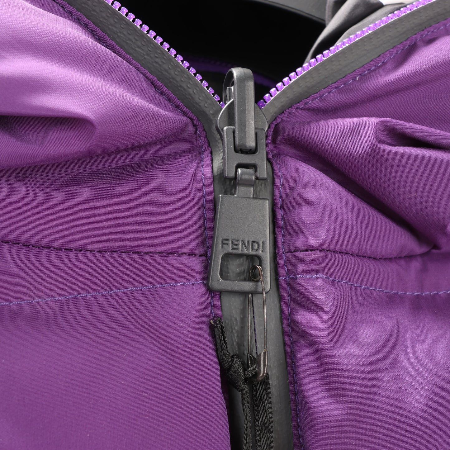 Fendi Purple Puffer Jacket, Size 44