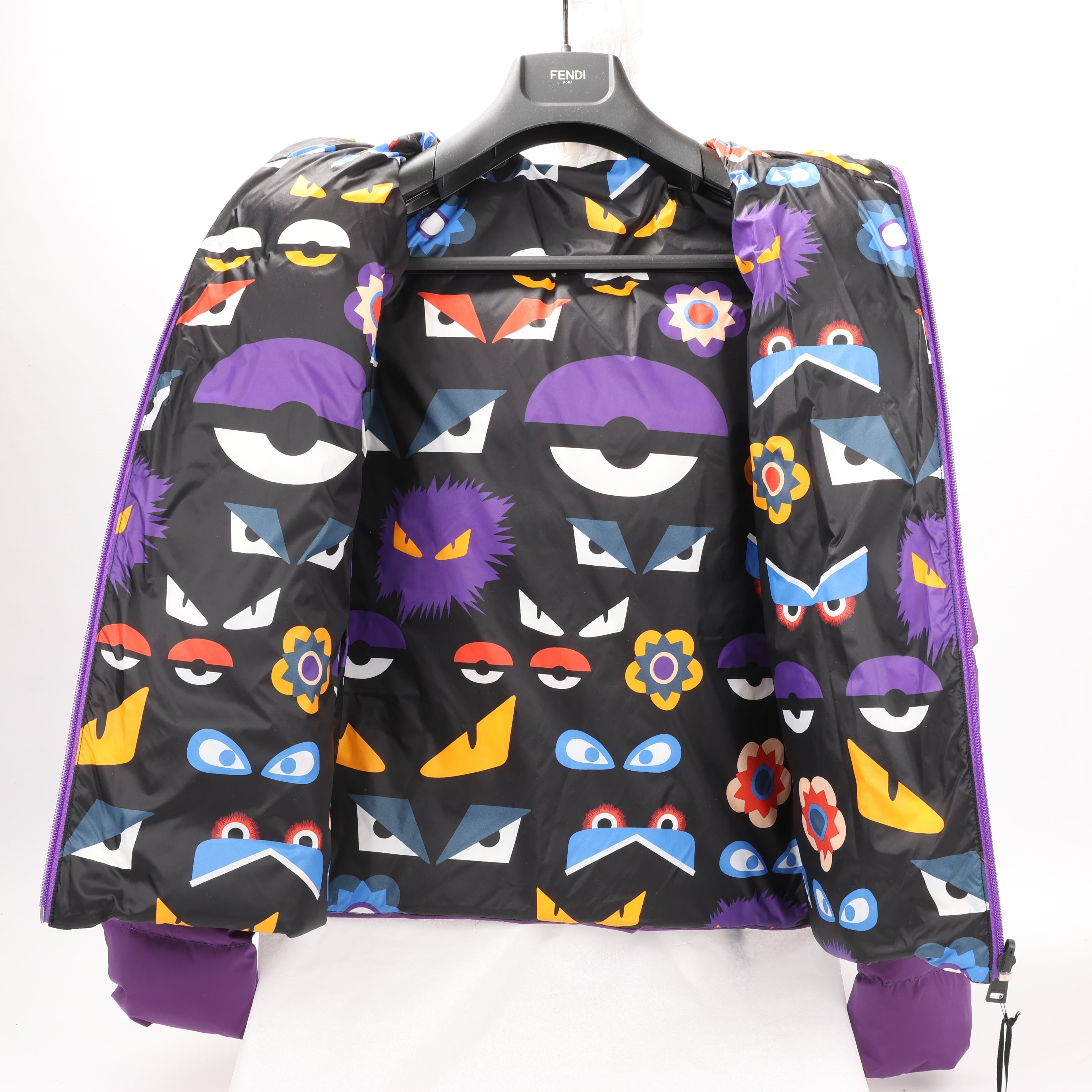 Fendi Purple Puffer Jacket, Size 44