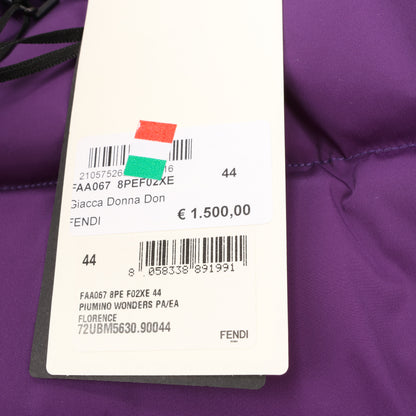 Fendi Purple Puffer Jacket, Size 44