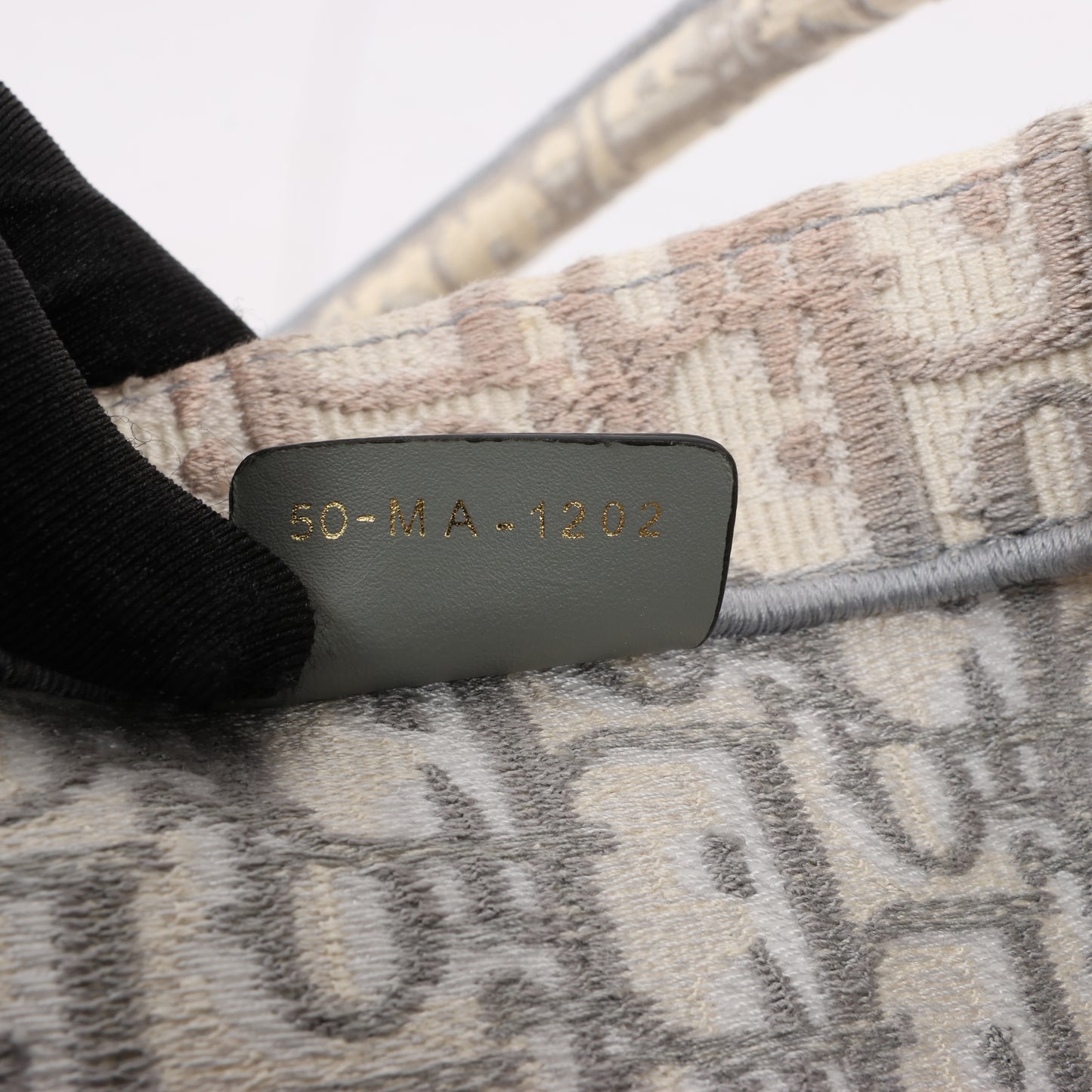 Dior Oblique Book Tote Canvas Tote Handbag in Gray / with scarf