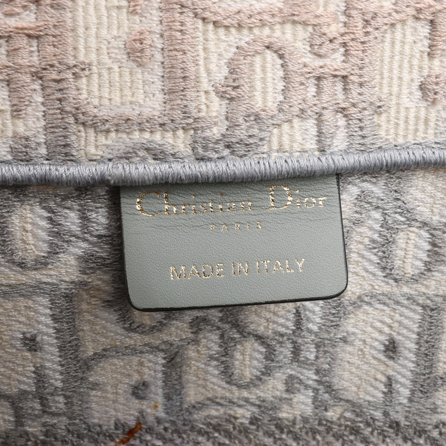 Dior Oblique Book Tote Canvas Tote Handbag in Gray / with scarf