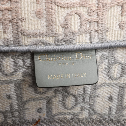 Dior Oblique Book Tote Canvas Tote Handbag in Gray / with scarf