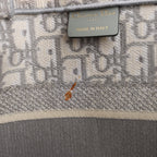 Dior Oblique Book Tote Canvas Tote Handbag in Gray / with scarf