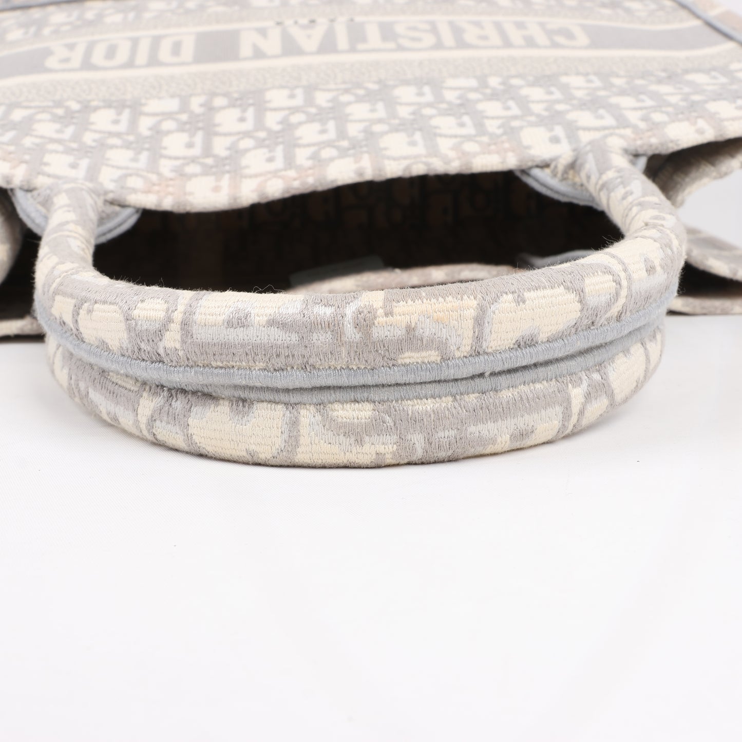 Dior Oblique Book Tote Canvas Tote Handbag in Gray / with scarf