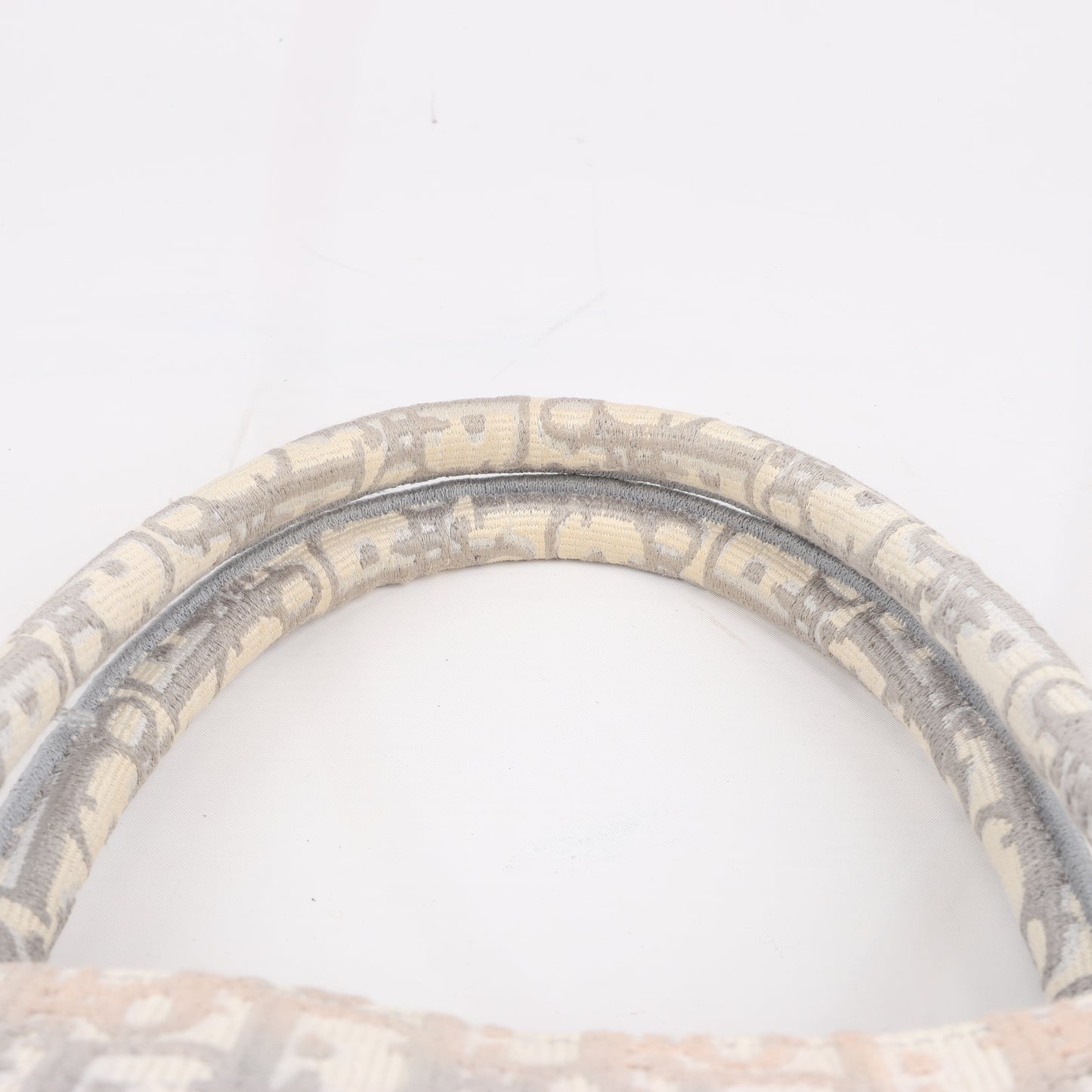 Dior Oblique Book Tote Canvas Tote Handbag in Gray / with scarf