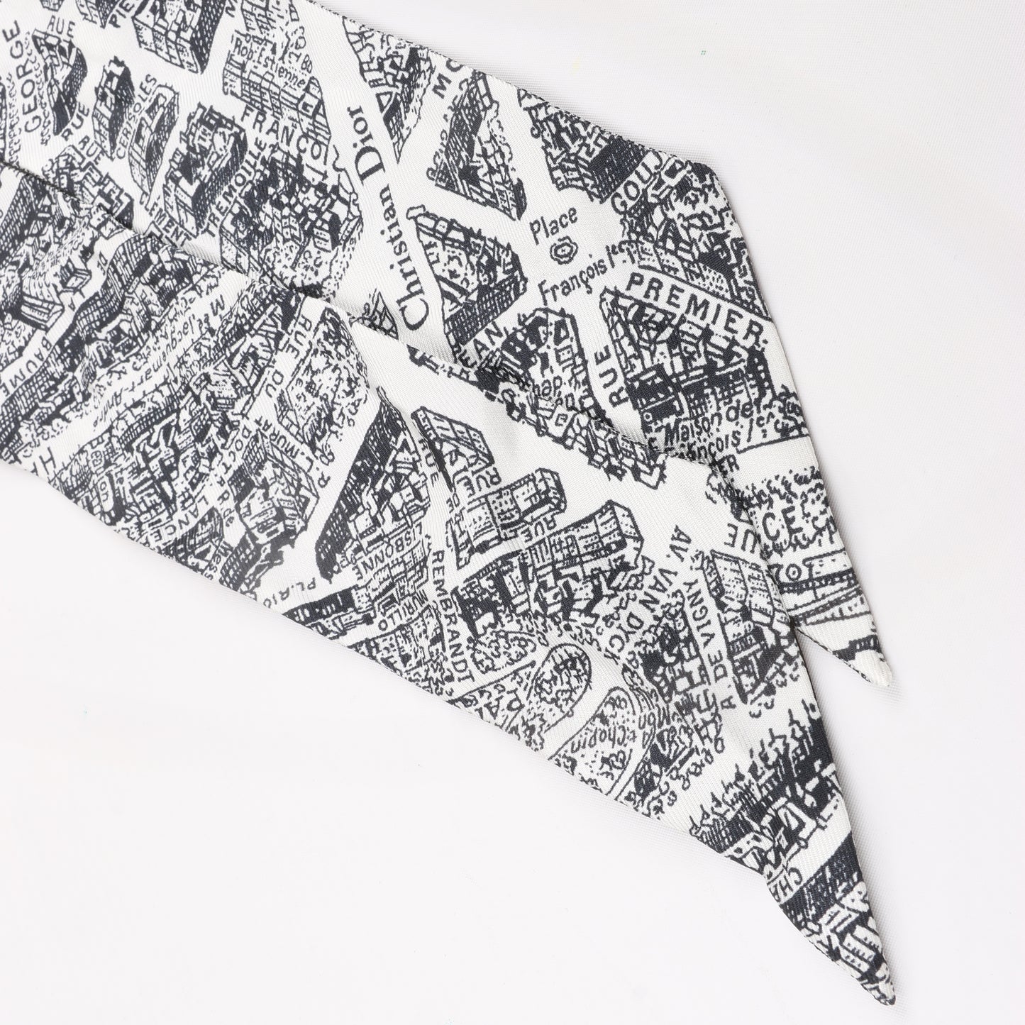 Dior Oblique Book Tote Canvas Tote Handbag in Gray / with scarf