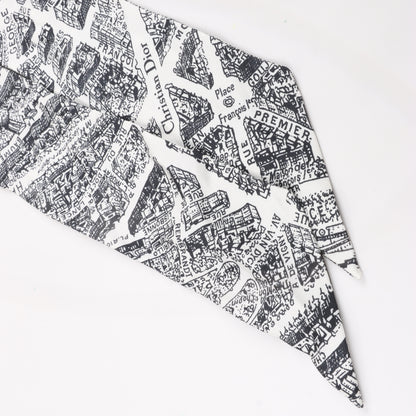 Dior Oblique Book Tote Canvas Tote Handbag in Gray / with scarf