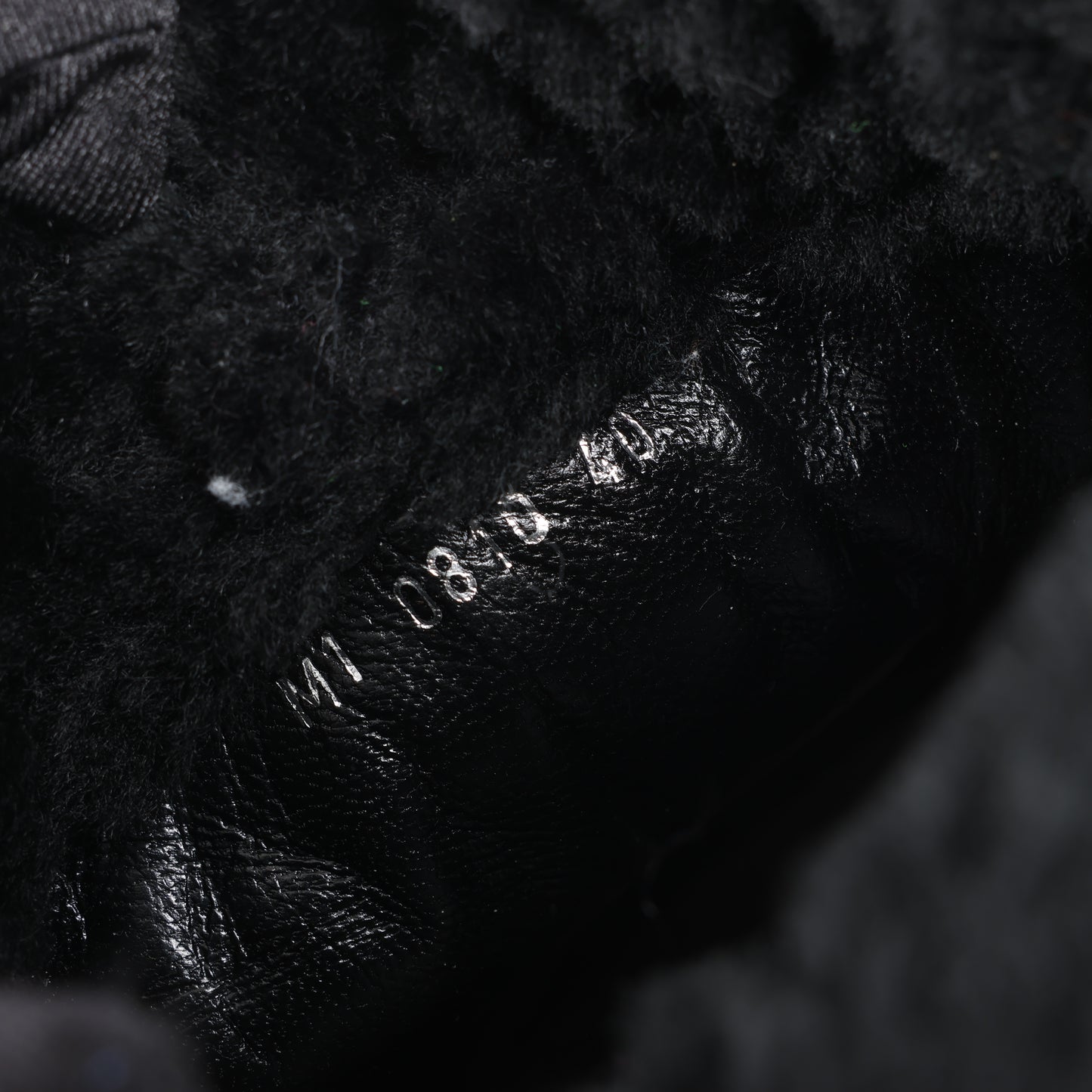 Bottes Dior en cuir noir Cannage Ice à revers en fourrure, pointure 40