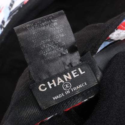 Chanel Tweed Woven Airline CC Cap Hut Rot Weiß Blau