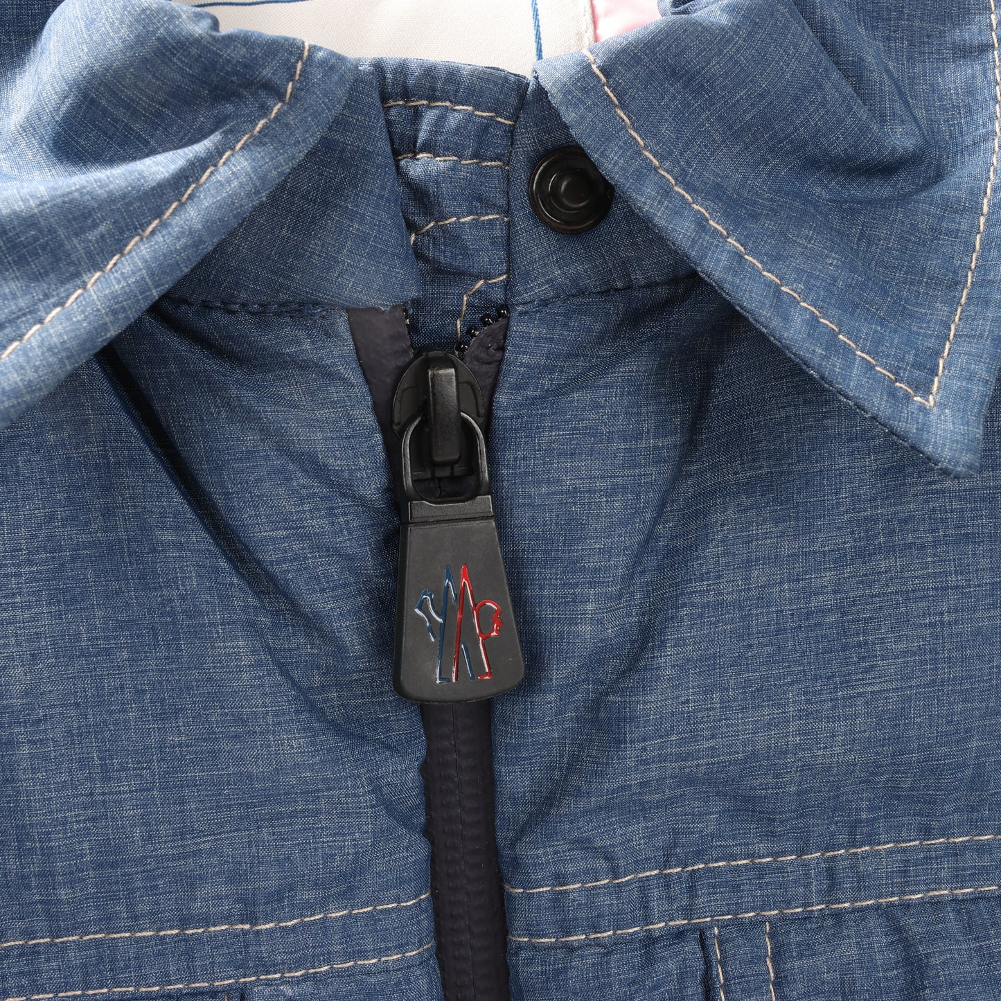 Veste sans manches en jean bleu Moncler Grenoble, taille 1 S 