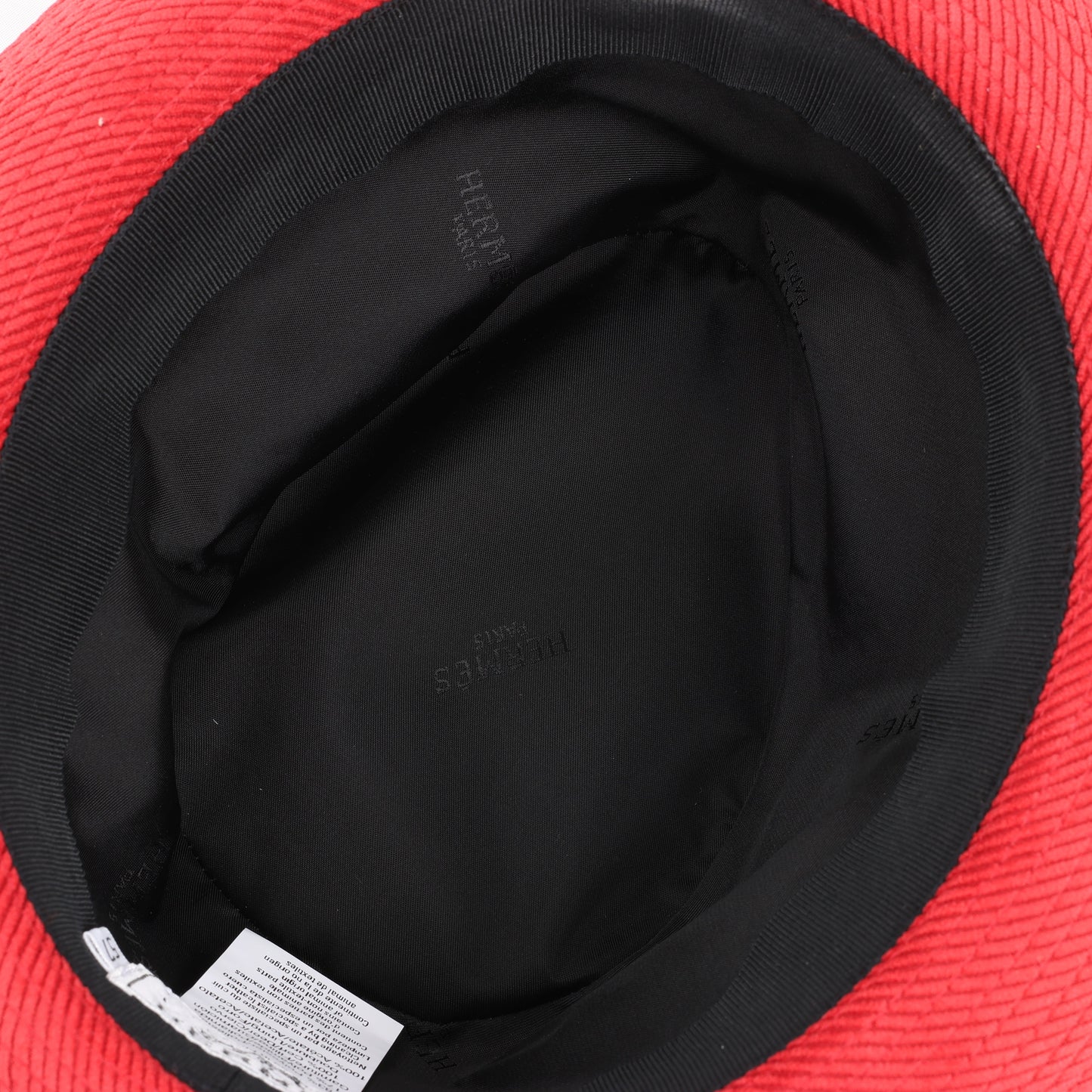 Hermes Corduroy Fedora Hat in Red